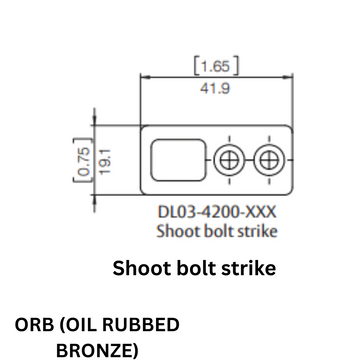 Interlock/Assa Abloy - Shoot bolt strike , ORB (OIL RUBBED BRONZE)
